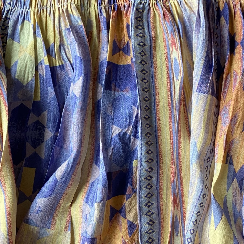 Dear John Anthropologie Melodie Tiered Ruffle Dress in Southwest Meadow Medium - Picture 10 of 16